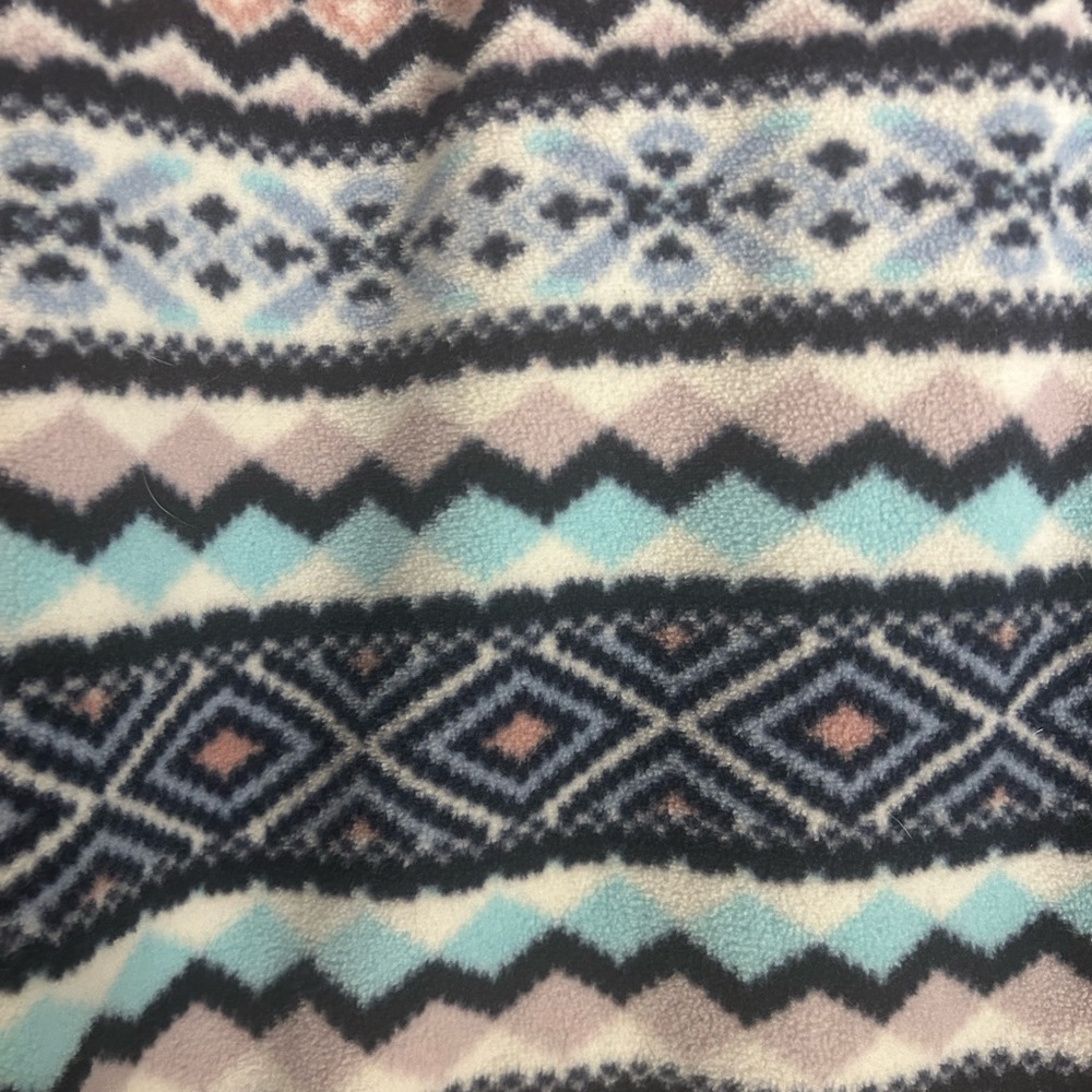 Patterned Half-Zip Fleece Pullover - image 3